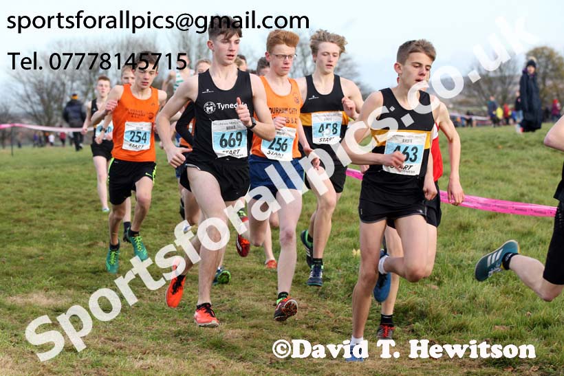 Boys under-15s 2017 Start Fitness North Eastern Harrier League, Aykley Heads, Durham. Photo:  David T. Hewitson/Sports for All Pics